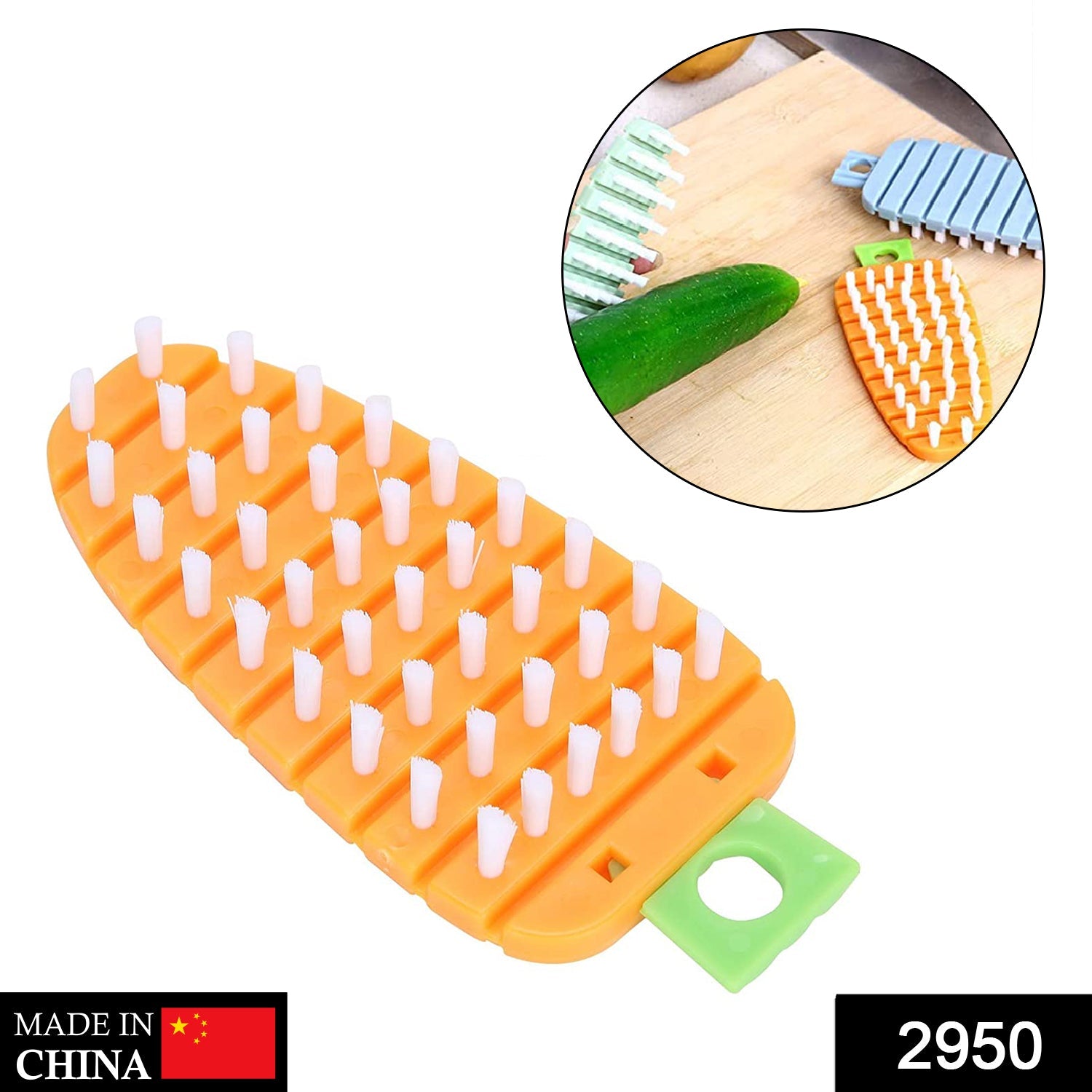 2950 Vegetable Scrubbing Brush, Vegetable Scrubber Non‑Toxic Fruit Brush Carrot Shape Vegetable Brush for Potato for Vegetable DeoDap 2950 Vegetable Scrubbing Brush, Vegetable Scrubber Non‑Toxic Fruit Brush Carrot Shape Vegetable Brush for Potato for Vegetable DeoDap